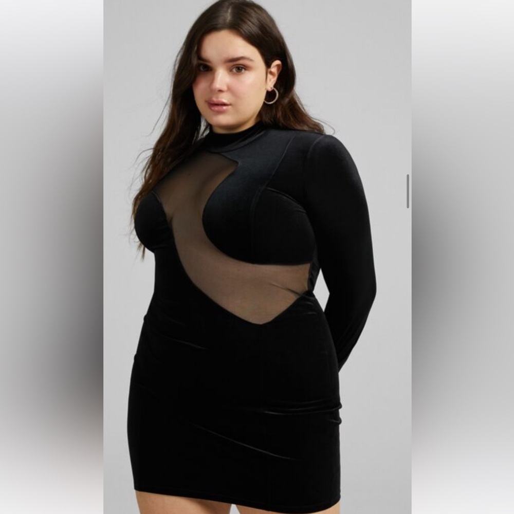 Bershka velvet dress
